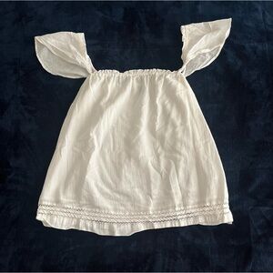 Paige White Flutter Sleeve Top